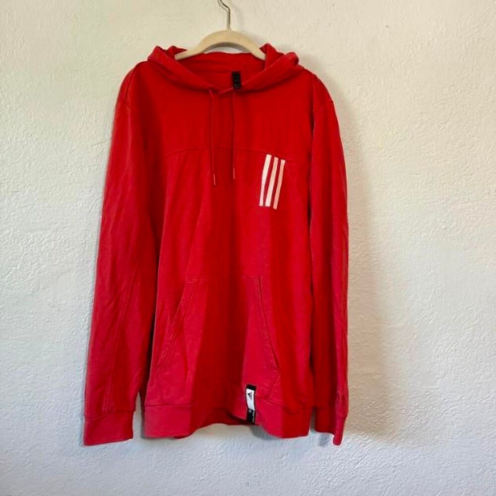 Adidas Women's Red and Orange Hoodie